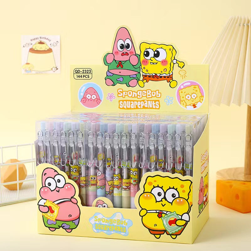 12 PCS Cartoon Unisex Pens, 0.5mm Nib Press Pen, Smooth and Comfortable