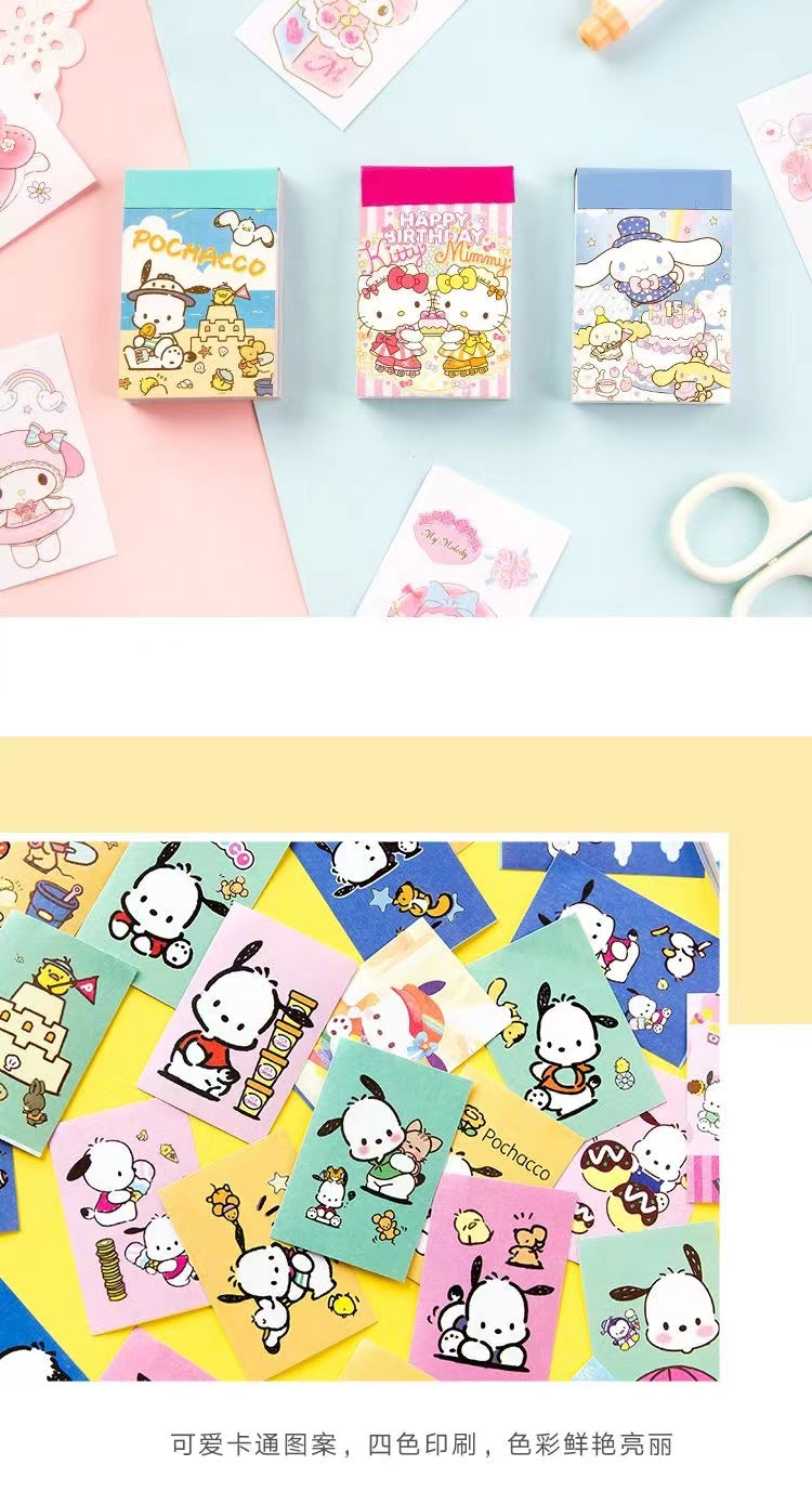 6 Pack 300 Pads/Sheets Mini Cute Stickers Set, Cartoon Memo Stickers Set for Students, Home, Office
