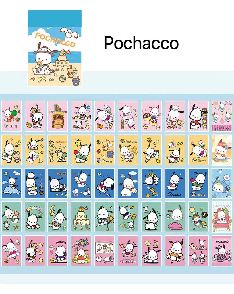 6 Pack 300 Pads/Sheets Mini Cute Stickers Set, Cartoon Memo Stickers Set for Students, Home, Office