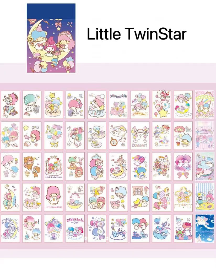 6 Pack 300 Pads/Sheets Mini Cute Stickers Set, Cartoon Memo Stickers Set for Students, Home, Office