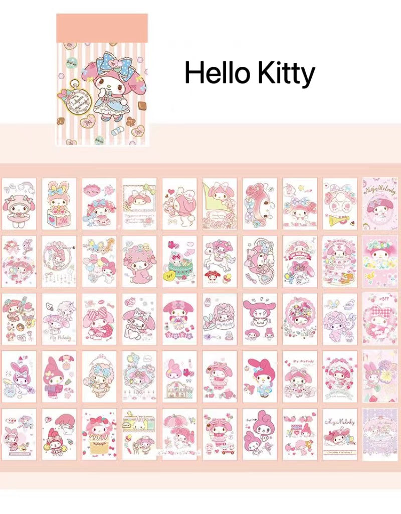 6 Pack 300 Pads/Sheets Mini Cute Stickers Set, Cartoon Memo Stickers Set for Students, Home, Office