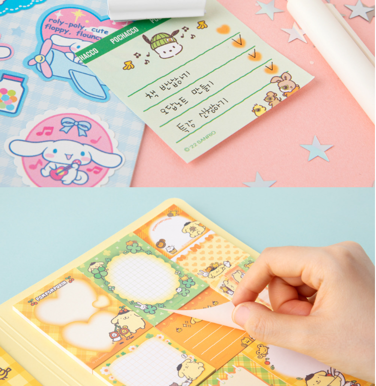 160 Sheets Combination Sticky Notes, Cartoon Memo Pads Set for Students, Home, Office