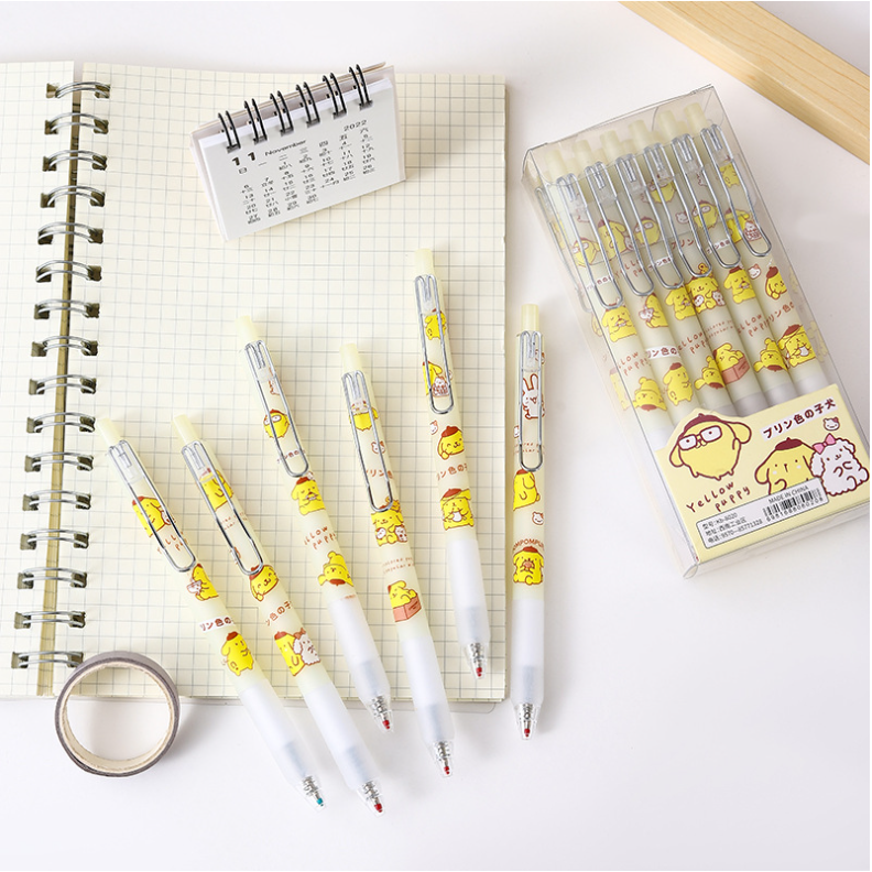 12 PCS Cartoon Unisex Pens, 0.5mm Nib Press Pen, Smooth and Comfortable