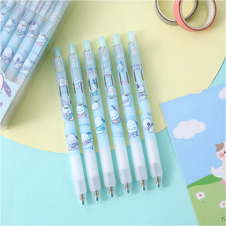 12 PCS Cartoon Unisex Pens, 0.5mm Nib Press Pen, Smooth and Comfortable
