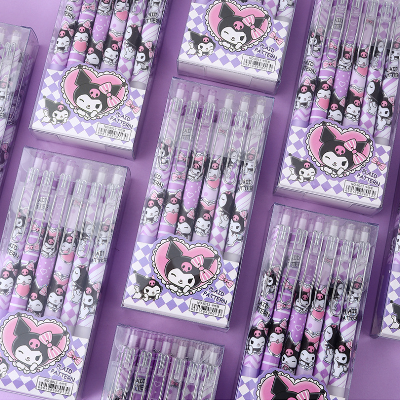 12 PCS Cartoon Unisex Pens, 0.5mm Nib Press Pen, Smooth and Comfortable