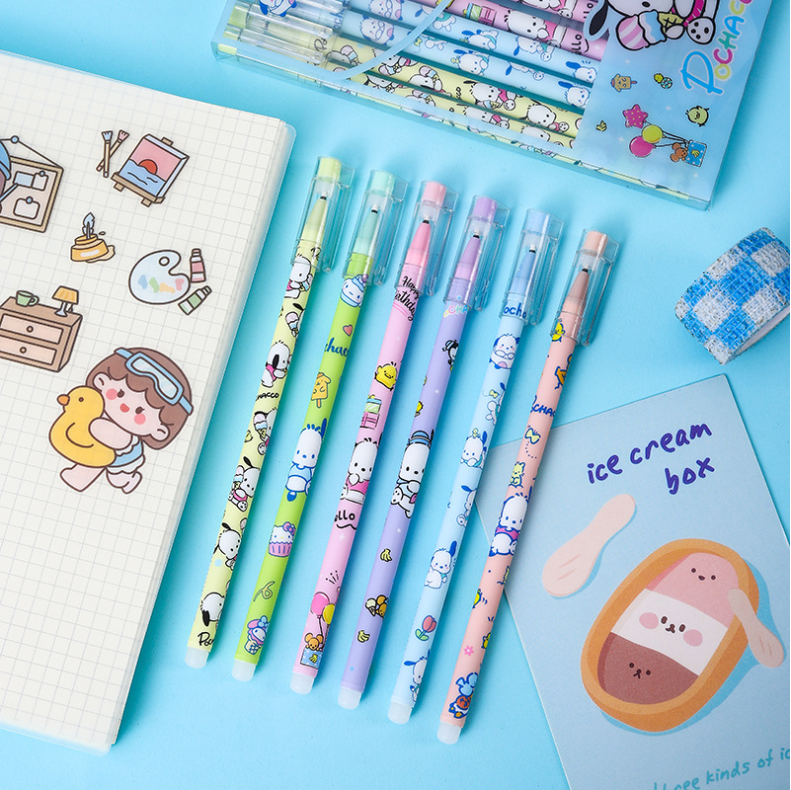 12 PCS Cute Unisex Pens, 0.5mm Nib Press Pen, Smooth and Comfortable