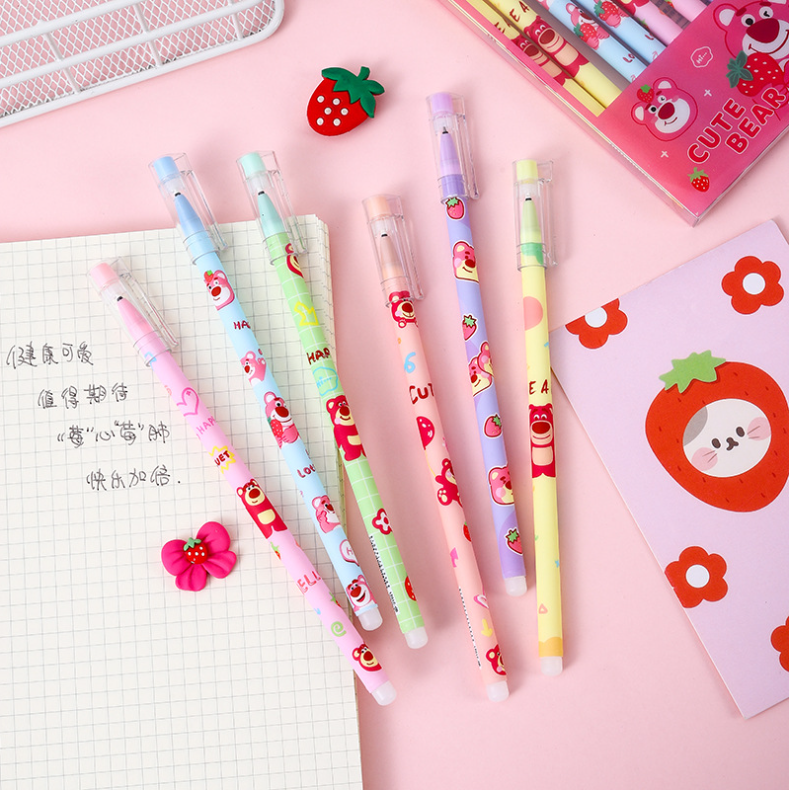 12 PCS Cute Unisex Pens, 0.5mm Nib Press Pen, Smooth and Comfortable