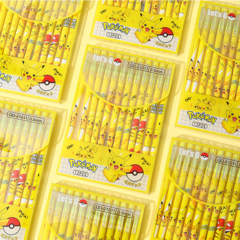 12 PCS Cute Unisex Pens, 0.5mm Nib Press Pen, Smooth and Comfortable