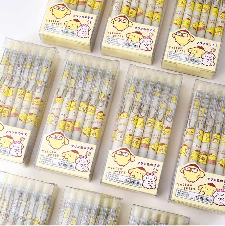12 PCS Cute Unisex Pens, 0.5mm Nib Press Pen, Smooth and Comfortable