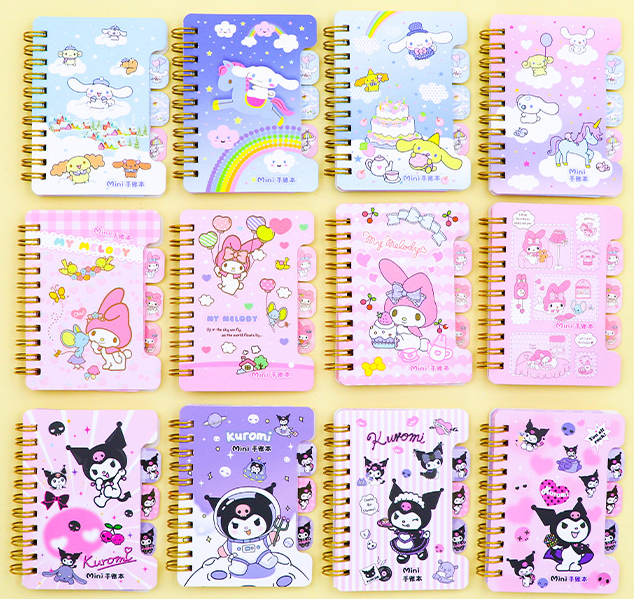 1PCS Mini Cute Handaccount Notebook, Cartoon Handbook for Students, Home, Office