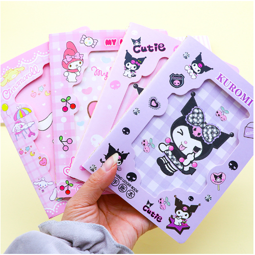 104 Sheets Mini Cute Handaccount Notebook, Cartoon Handbook for Students, Home, Office