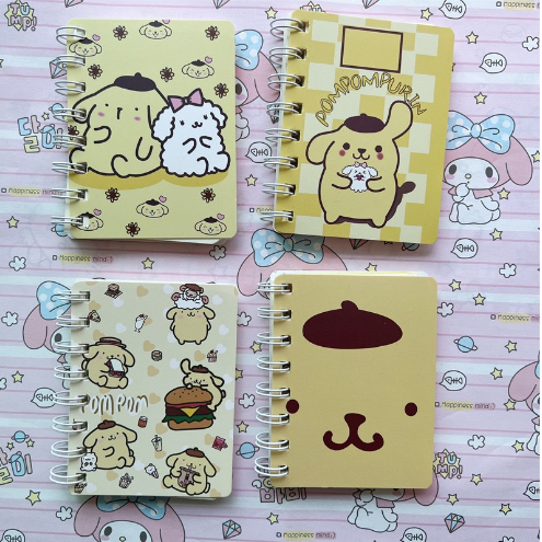 4PCS/160 Sheets Mini Cute Handaccount Notebook, Cartoon Handbook for Students, Home, Office