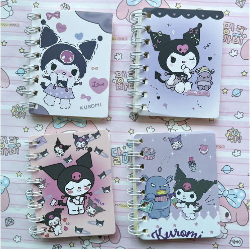 4PCS/160 Sheets Mini Cute Handaccount Notebook, Cartoon Handbook for Students, Home, Office