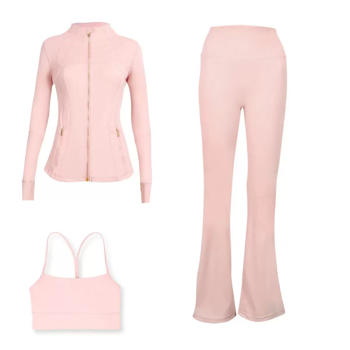 3 pcs yoga set pants/jacket/tank top