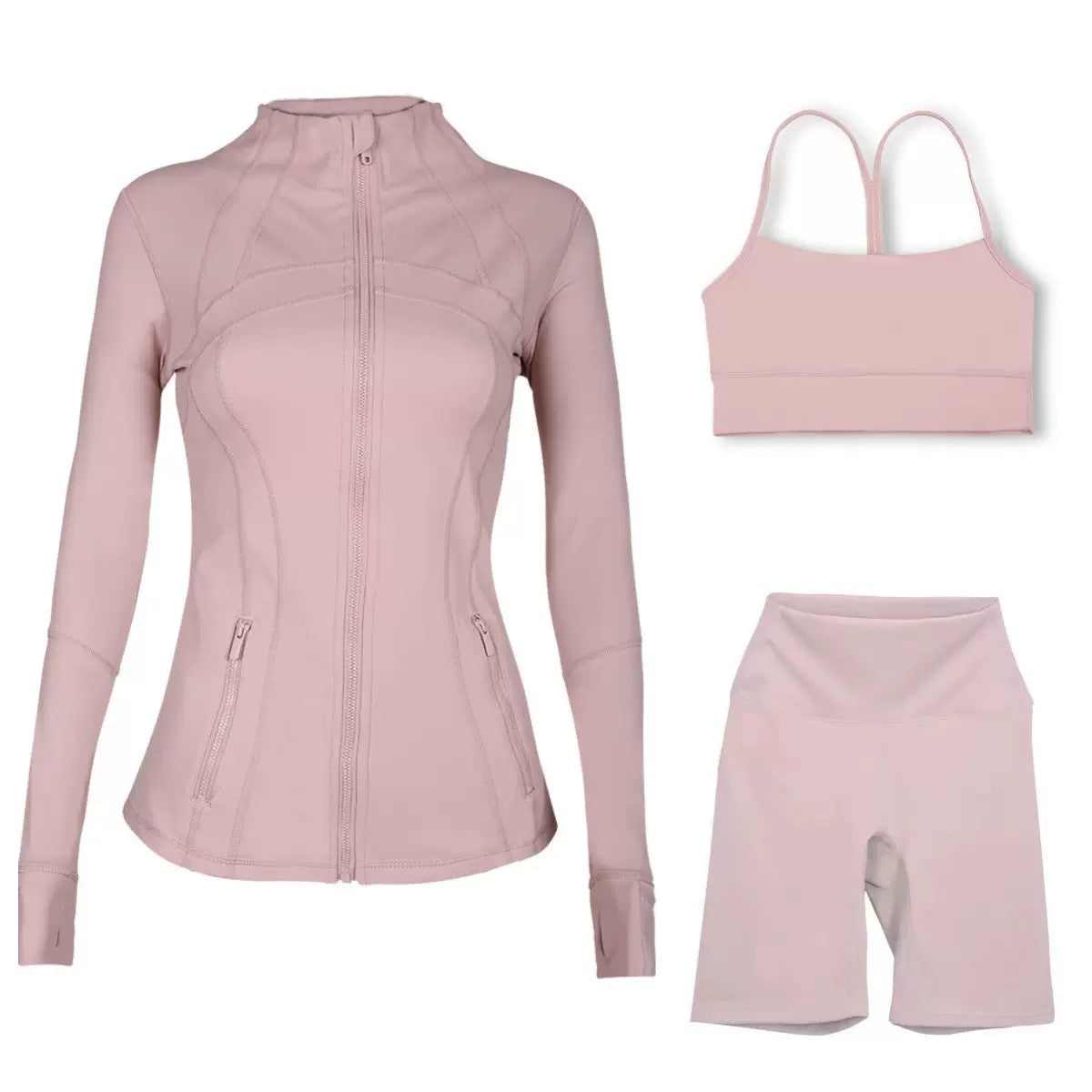 3 pcs yoga set pants/jacket/tank top