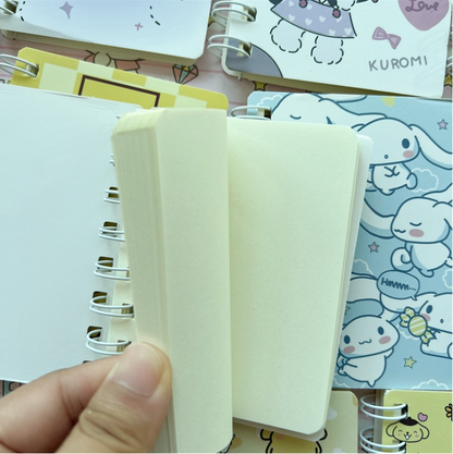 4PCS/160 Sheets Mini Cute Handaccount Notebook, Cartoon Handbook for Students, Home, Office